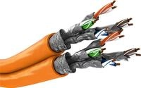 Cat 7a Duplex-netzwerkkabel, S/ftp (pimf), Orange, Kupferleiter (cu), Awg 23/1