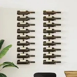 Vidaxl - Wand-weinregale F&uuml;r 18 Flaschen 2 Stk. Schwarz Eisen