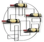 Dandibo - Weinregal Metall Schwarz Wand 'pi4' Flaschenst&auml;nder Flaschenregal 80 Cm