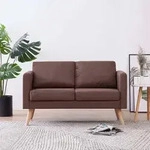 2-sitzer-sofa Stoff Braun Vidaxl