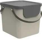 Qfplus - Rotho M&uuml;lltrennungssystem Albula 40 L Cappuccino Recyclingbeh&auml;lter M&uuml;ll-