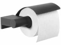 Tiger - Bold Toilettenpapierhalter mit Klappe 16,8x13,4x5,2cm Schwarz - schwarz