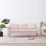 3-sitzer-sofa Stoff Cremewei&szlig; - Vidaxl