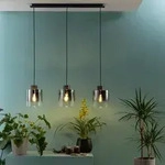 Lampe Beth Pendelleuchte 3flg Kaffee/rauchglas 3x A60, E27, 60w, G.f. Normallampen N.