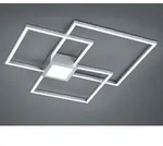 Gro&szlig;e Led Deckenleuchte Hydra Dimmbar & Extra Flach, Silber, Breite 65cm