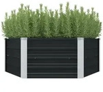 Hochbeet Anthrazit 129 X 129 X 45 Cm Verzinkter Stahl Vidaxl