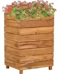 Hochbeet 50x40x72 Cm Teak Altholz Und Stahl - Vidaxl