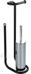 Stand Wc-garnitur Universalo Schwarz, Integrierter Toilettenpapierhalter Und