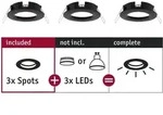 Paulmann - 92481 Ebl Choose Einbauring 3er Set 10 W Schwarz (matt)