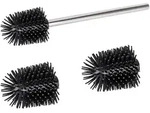 Ersatzb&uuml;rsten Set F&uuml;r Wc-garnituren Silikon, Edelstahlstiel Mit 3