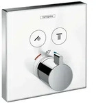 Shower Select Glass - Thermostatarmatur - Unterputz F&uuml;r 2 Verbraucher, Wei&szlig; /