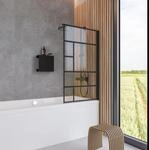 Badewannenaufsatz 1-teilig Schwenkbar - Breite: 80 Cm, H&ouml;he: 140 Cm, Profil: Matt