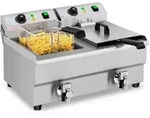 Doppelte Elektrofritteuse Mit Hahn 230 V 2 X 3000w 2 X 10 L