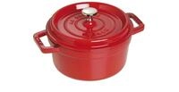 Cocotte 22cm Kirschrot Br&auml;ter Rund Mit Deckel - Staub