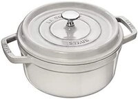 Staub Gusseisen Cocotte Emailliert Tr&uuml;ffelwei&szlig; 22 Cm