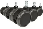 5x Hartbodenrollen Rolo 11mm / 65mm B&uuml;ro-stuhl-rollen F&uuml;r Hartb&ouml;den (5er Pack) Hjh