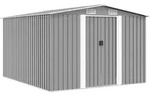Gartenhaus 257x298x178 Cm Metall Grau Vidaxl