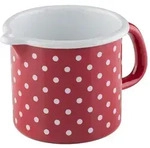 Riess Schnabeltopf &Oslash;9cm 1/2l P&uuml;nktchen Rot Emaille