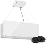 Klarstein - Kronleuchter Xl Inselabzugshaube 90cm Umluft 590m&sup3;/h Led Touch Wei&szlig;