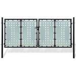 Zauntor (einzeltor) Schwarz 300x175 Cm Vidaxl