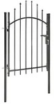 Gartentor Stahl 1x1,75 M Schwarz Vidaxl