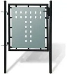 Zauntor (einzeltor) Schwarz 100x125 Cm - Vidaxl