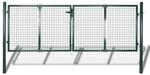 Vidaxl Fence Gate Steel 300x125 Cm Green