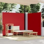 Ausziehbare Seitenmarkise 170 X 600 Cm Rot Vidaxl