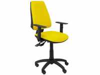 Piqueras Y Crespo - Elche Similpiel Yellow Synchro Chair mit verstellbarem Arm