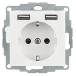 Berker Steckdose Schuko/usb, S.1, Polarwei&szlig; Gl. 48038989