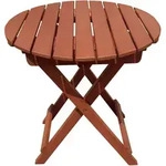 Kleiner Gartentisch Holz Beistelltisch Balkontisch Klein Rund, Klappbar Eukalyptus