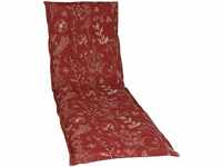 Rollliegen-Auflage 60 cm x 190 cm x 6 cm, rot, Blumen/Stengel rot Sitzpolster -...
