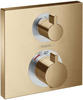 Ecostat Square - Thermostatarmatur - Unterputz für 2 Verbraucher, Bronze gebürstet