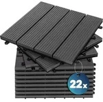 Wpc Fliesen 1m2-6m2 Terrassenfliesen Set Holzfliesen 30x30cm Balkon Pool Garten 22x