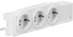 Hager Steckdose,universal,3fach,hutschiene Vz00as