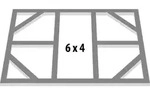 Pergart Fundamentbodenrahmen F&uuml;r Ger&auml;tehaus "leipzig 64", Aluminium Blank, 98 X 162