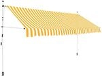 Vidaxl Manual Retractable Awning 350 Cm Orange And White Stripes