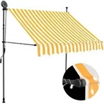Vidaxl - Einziehbare Markise Handbetrieben Mit Led 100 Cm Wei&szlig; Orange