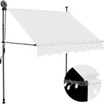 Einziehbare Markise Handbetrieben Mit Led 100 Cm Creme Vidaxl