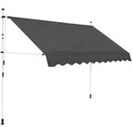 Einziehbare Markise Handbetrieben 300 Cm Anthrazit Vidaxl