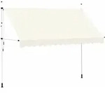Einziehbare Markise Handbetrieben 350 Cm Cremewei&szlig; - Vidaxl