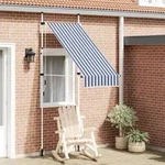 Vidaxl Retractable Awnings Blue And White