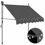 Vidaxl - Einziehbare Markise Handbetrieben Mit Led 200 Cm Anthrazit