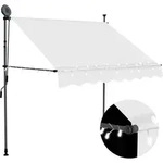 Vidaxl Manual Retractable Awning With Led 150 Cm Cream