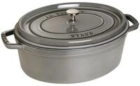 Cocotte Br&auml;ter Gusseisen Oval 37cm Grau - Staub