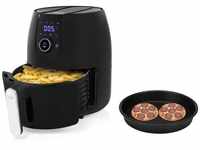 Digitale xxl Heißluftfritteuse & Pizzapfanne frittieren ohne Öl 4,5Ltr...