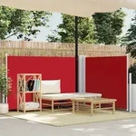 Ausziehbare Seitenmarkise Rot 120 X 600 Cm - Vidaxl