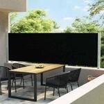 Ausziehbare Seitenmarkise 140x600 Cm Schwarz - Vidaxl