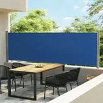 Seitenmarkise Ausziehbar 140x600 Cm Blau - Vidaxl