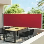 Seitenmarkise Ausziehbar 140x600 Cm Rot Vidaxl187000